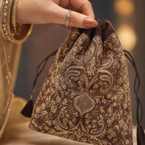 Classic Damask Weave Potli