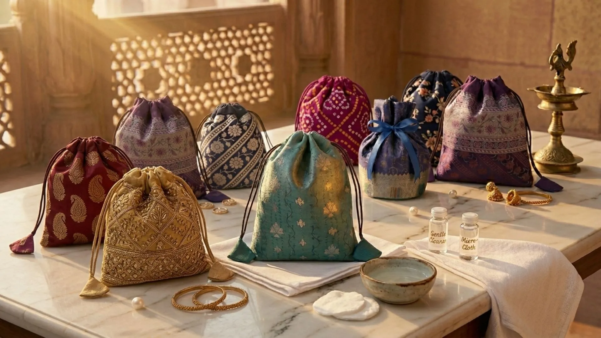 how to clean potli bag at home