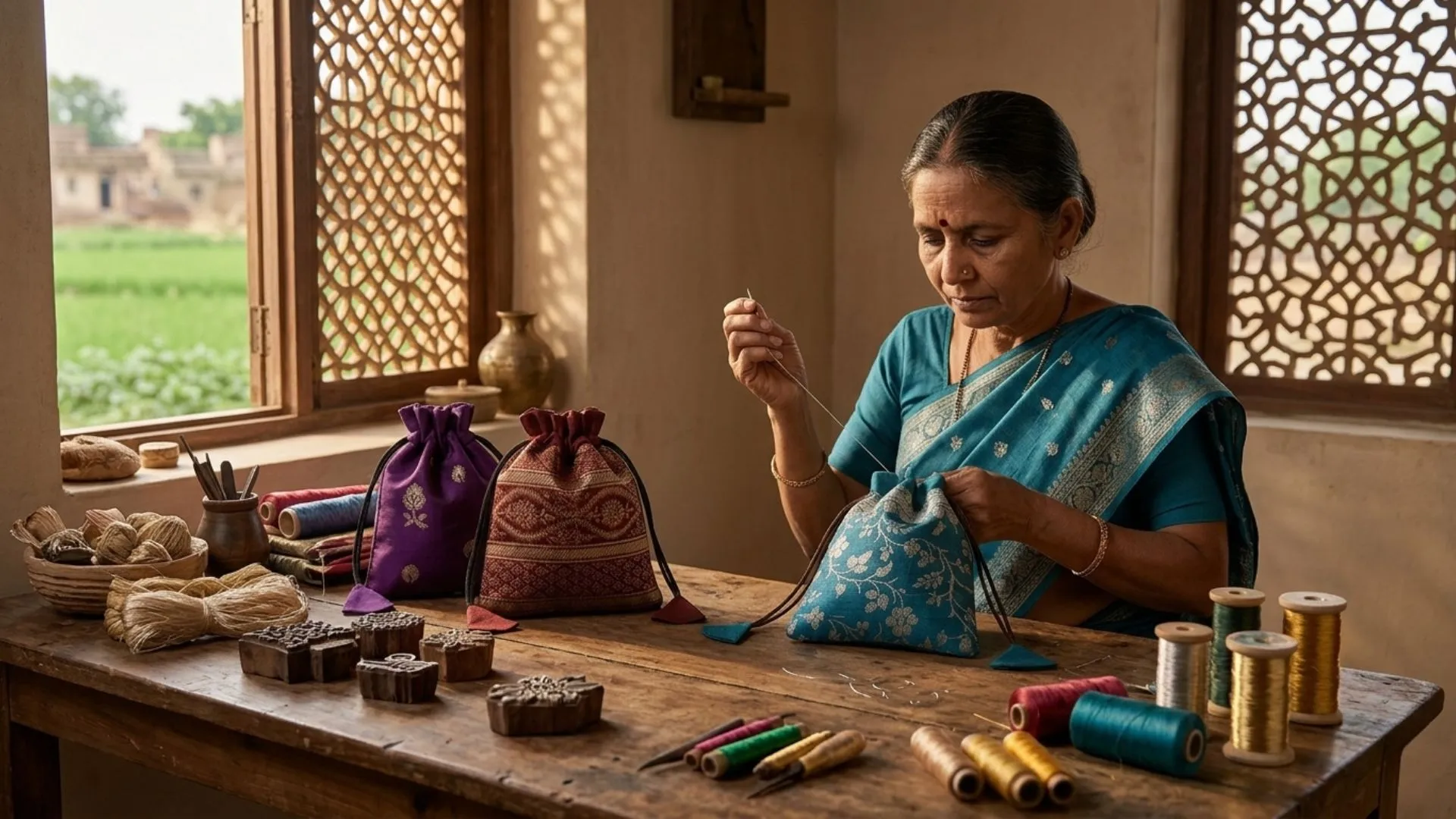Handcrafted potli bag cost