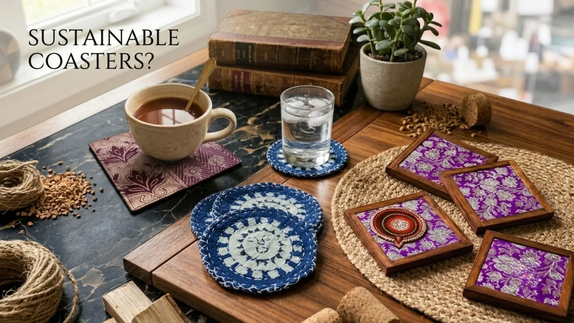 sustainable materials coasters