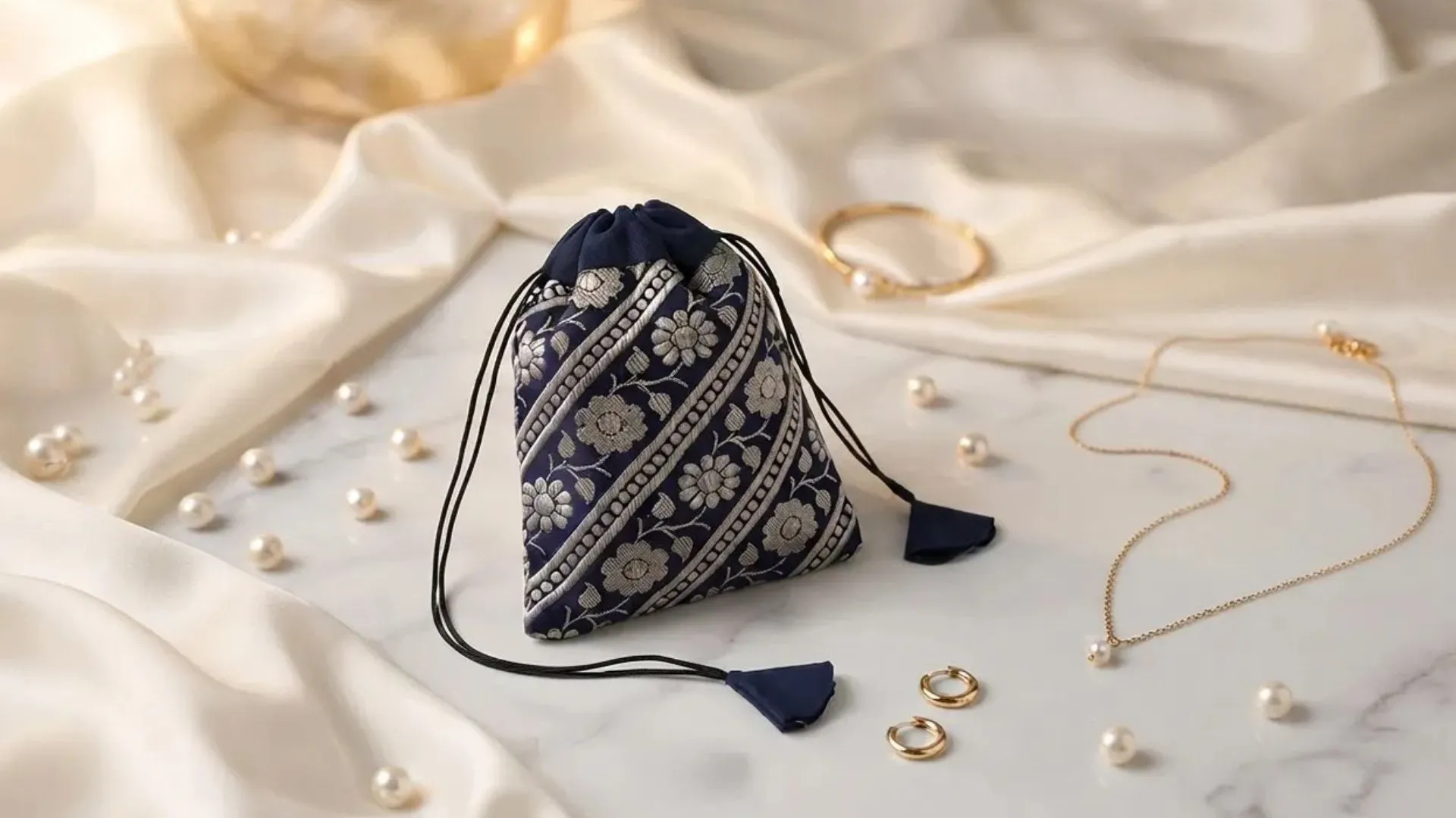 handcrafted Potlis